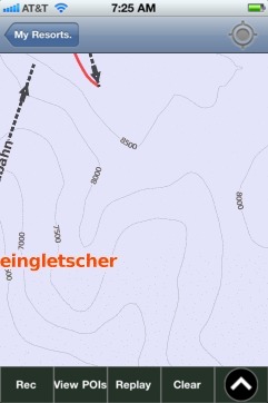 Dachsteingletscher ski map - iPhone Ski App