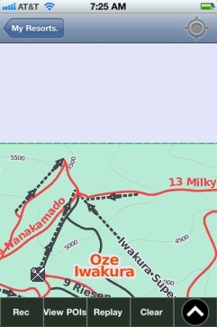 Oze Iwakura, Gunma ski map - iPhone Ski App